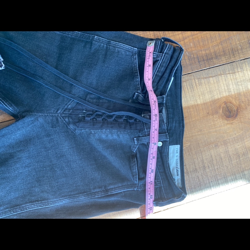 Rag & Bone Yvonne Lace Up Jeans in Ariel - Picture 4 of 5